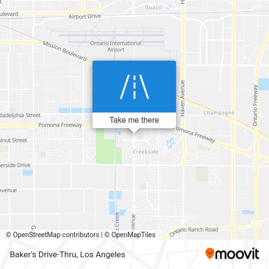 Baker's Drive-Thru map