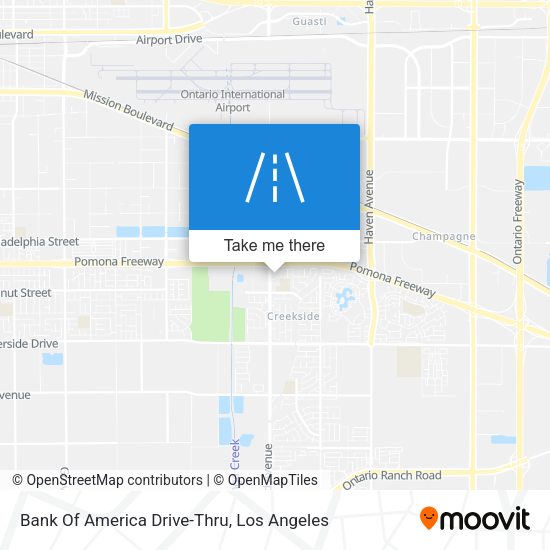 Mapa de Bank Of America Drive-Thru