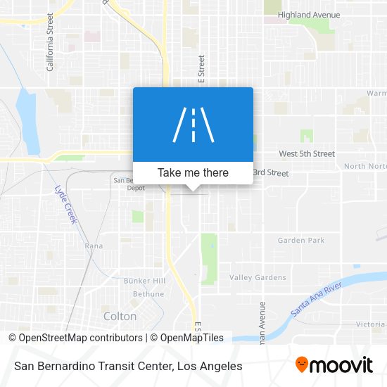 San Bernardino Transit Center map