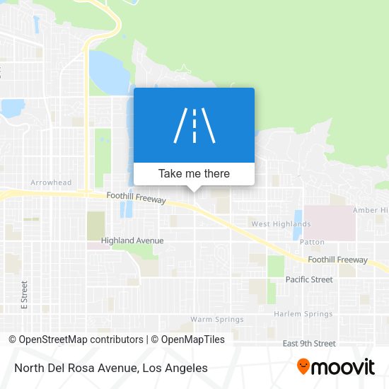 North Del Rosa Avenue map