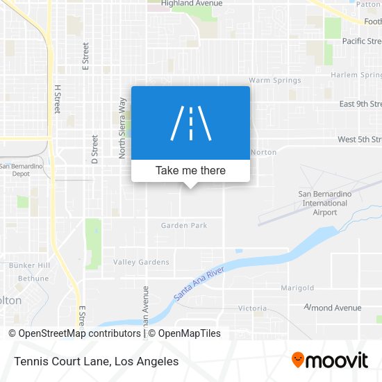 Tennis Court Lane map