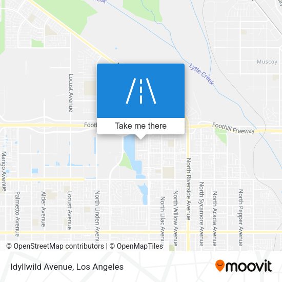 Idyllwild Avenue map