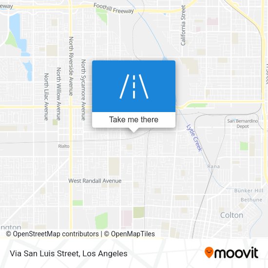 Via San Luis Street map