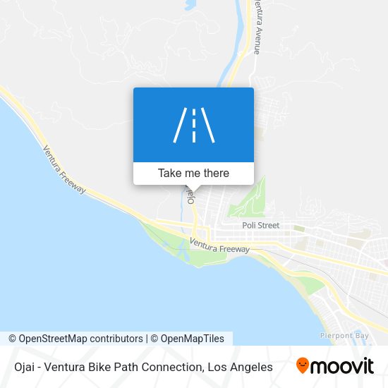 Mapa de Ojai - Ventura Bike Path Connection