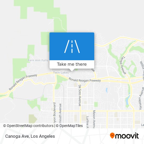 Canoga Ave map