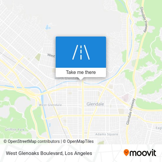 Mapa de West Glenoaks Boulevard
