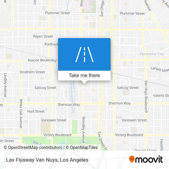 Lax Flyaway Van Nuys map