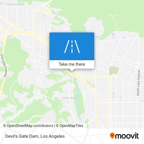 Devil's Gate Dam map