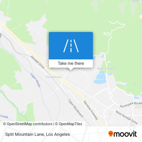 Split Mountain Lane map