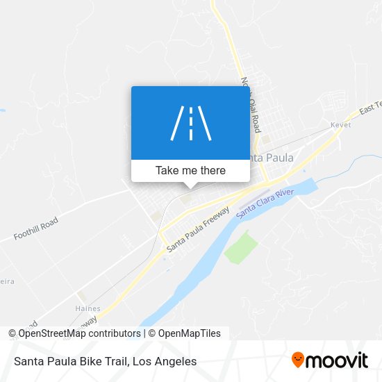 Santa Paula Bike Trail map