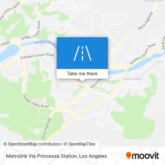 Mapa de Metrolink Via Princessa Station