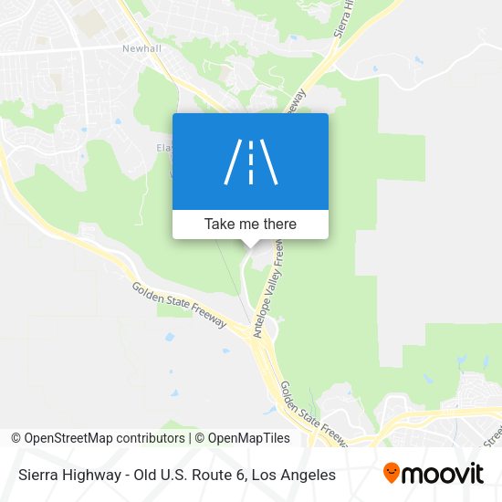 Sierra Highway - Old U.S. Route 6 map