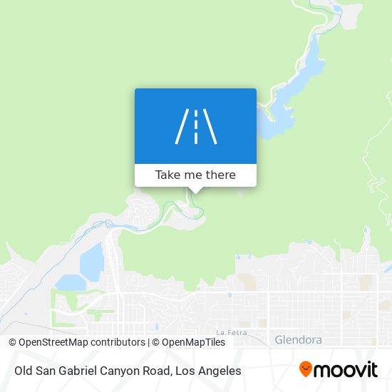 Mapa de Old San Gabriel Canyon Road