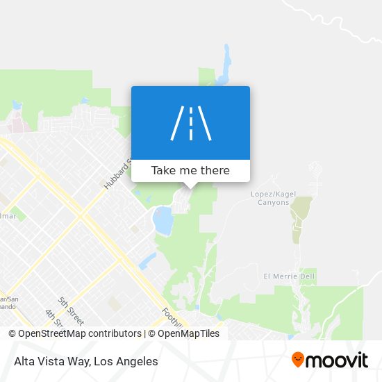 Alta Vista Way map