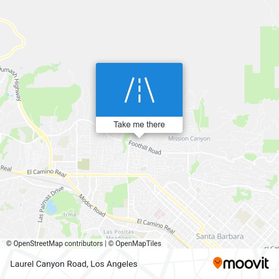 Laurel Canyon Road map