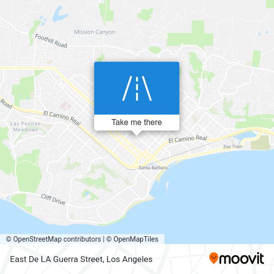 East De LA Guerra Street map