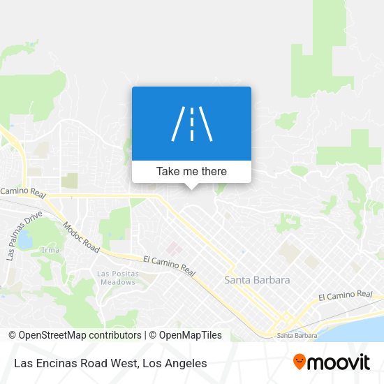 Las Encinas Road West map