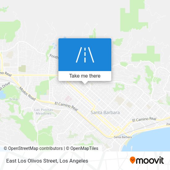 East Los Olivos Street map