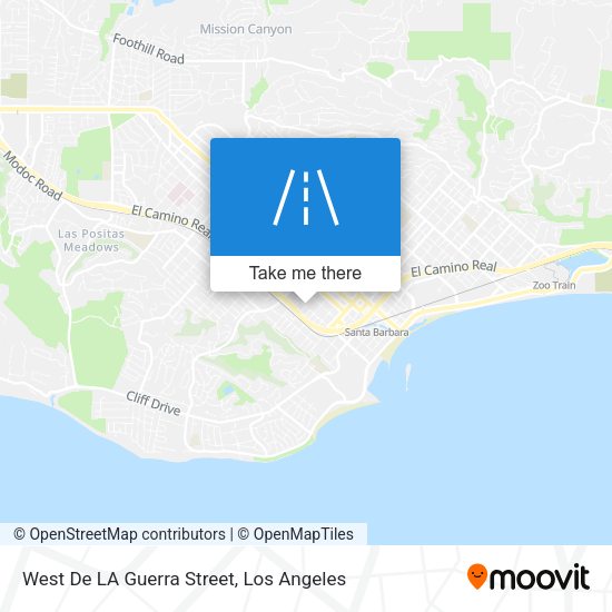 West De LA Guerra Street map
