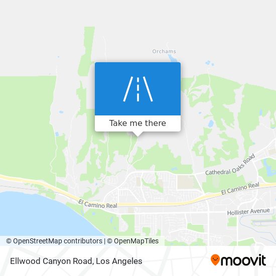 Ellwood Canyon Road map