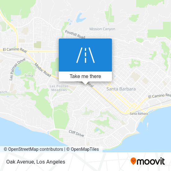 Mapa de Oak Avenue