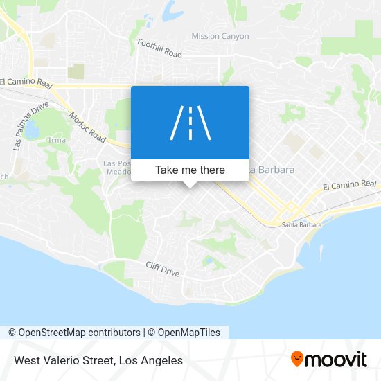 West Valerio Street map
