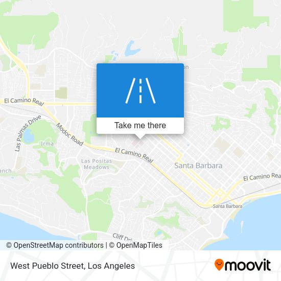 West Pueblo Street map