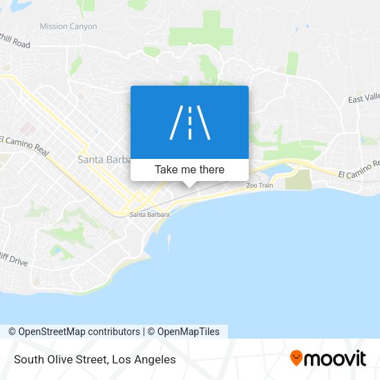 South Olive Street map