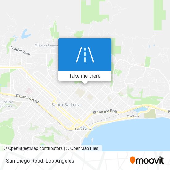Mapa de San Diego Road