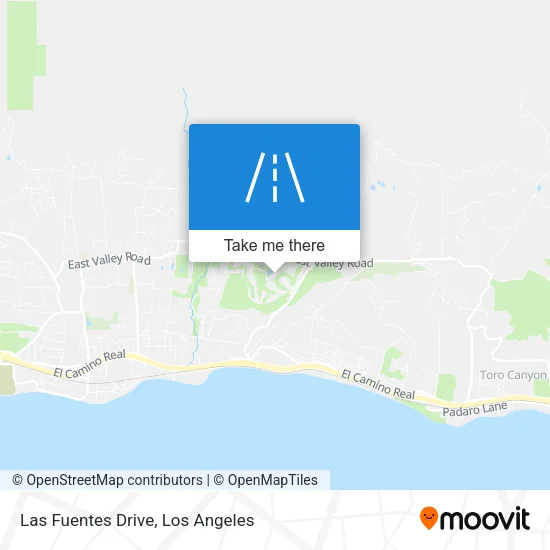 Las Fuentes Drive map