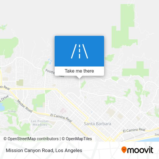 Mission Canyon Road map