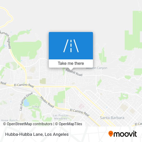 Hubba-Hubba Lane map