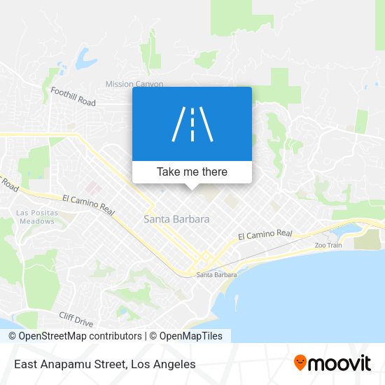 East Anapamu Street map
