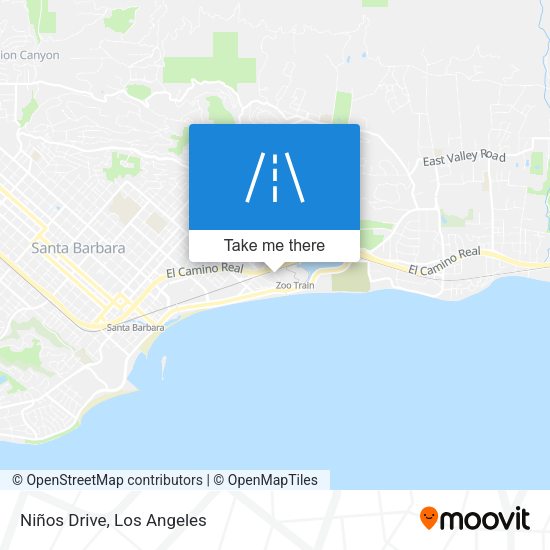 Niños Drive map