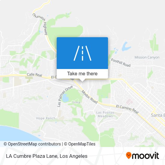 Mapa de LA Cumbre Plaza Lane