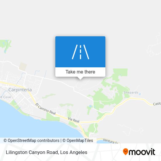 Lilingston Canyon Road map