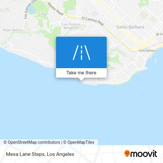 Mesa Lane Steps map