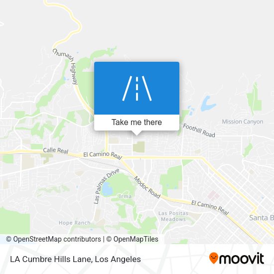 Mapa de LA Cumbre Hills Lane