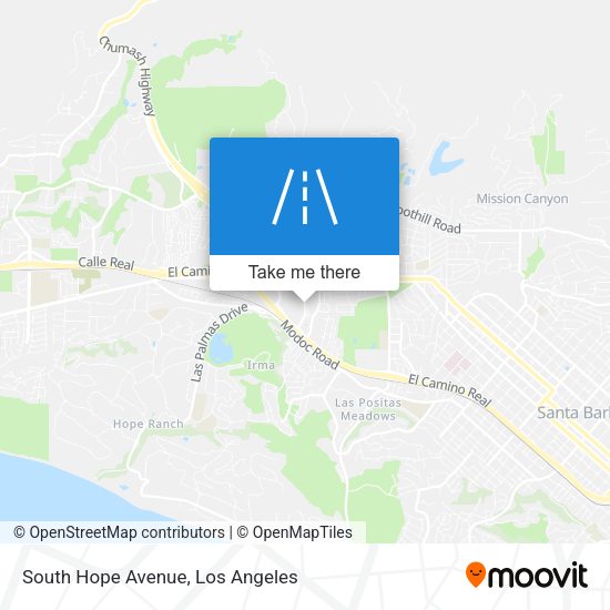 Mapa de South Hope Avenue