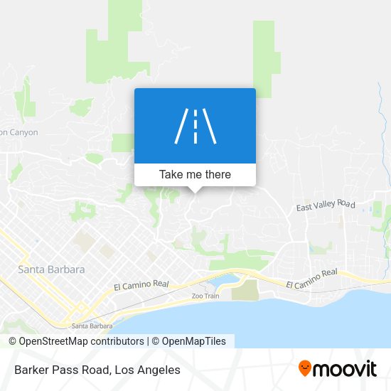 Barker Pass Road map