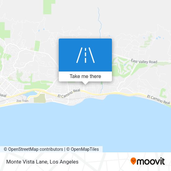 Monte Vista Lane map