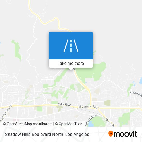 Shadow Hills Boulevard North map