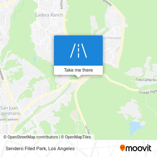 Sendero Filed Park map