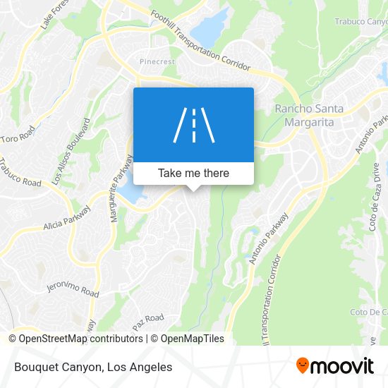 Bouquet Canyon map