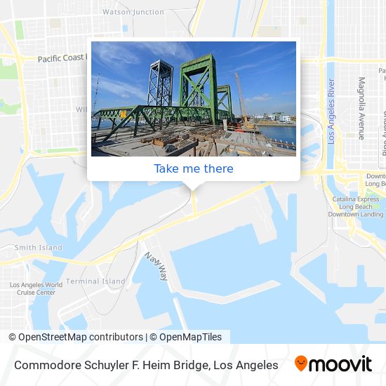 Commodore Schuyler F. Heim Bridge map