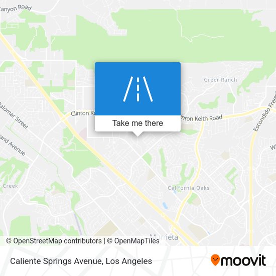 Caliente Springs Avenue map