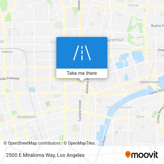 2500 E.Miraloma Way map