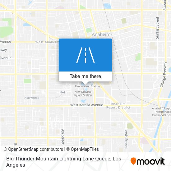 Mapa de Big Thunder Mountain Lightning Lane Queue