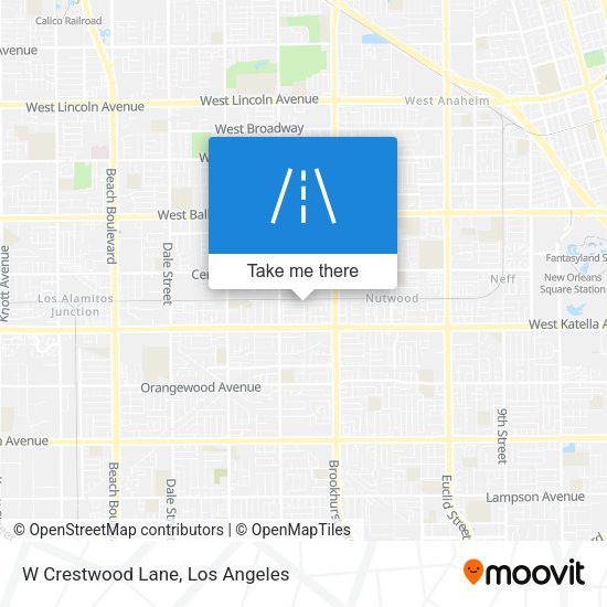 W Crestwood Lane map