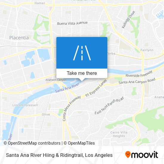 Santa Ana River Hiing & Ridingtrail map